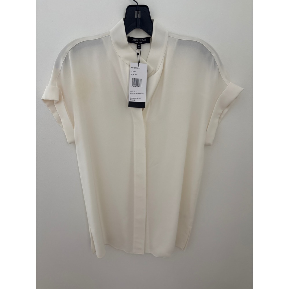 NWT Lafayette 148 Silk‎ Blouse Size XS